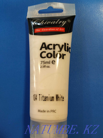 Acrylic paint 75ml in tube , black and white Almaty - photo 2