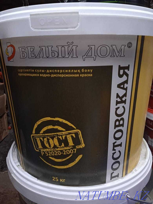 Протирающаяся водоэмульсионная краска ГОСТОВСКАЯ Алматы - изображение 1