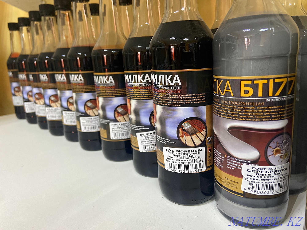 Лаки, краски, Морилка, Молотковая краска, растворители, Эмульсии. Караганда - изображение 2