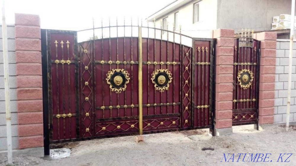 ворота, распашные, металические, навесы, бесетка, входные двери Уральск - изображение 3