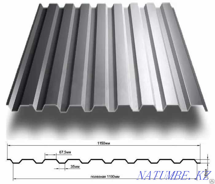 Акция! Профлист, оцинкованный, профилированный лист, плоский лист Алматы - изображение 5
