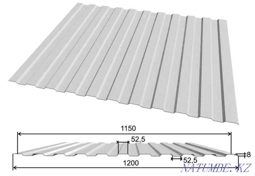 Акция! Профлист, оцинкованный, профилированный лист, плоский лист Алматы - изображение 6