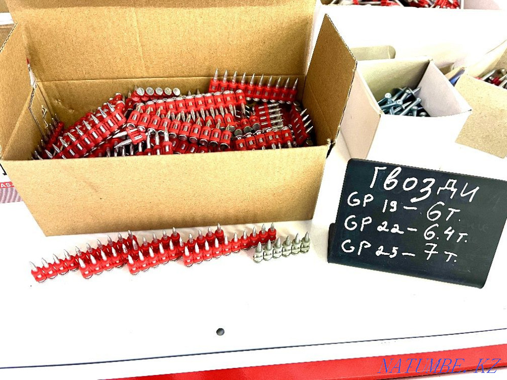 Дюбель гвозди по бетону газовый монтажный пистолет нагель патрон пуля Алматы - изображение 2