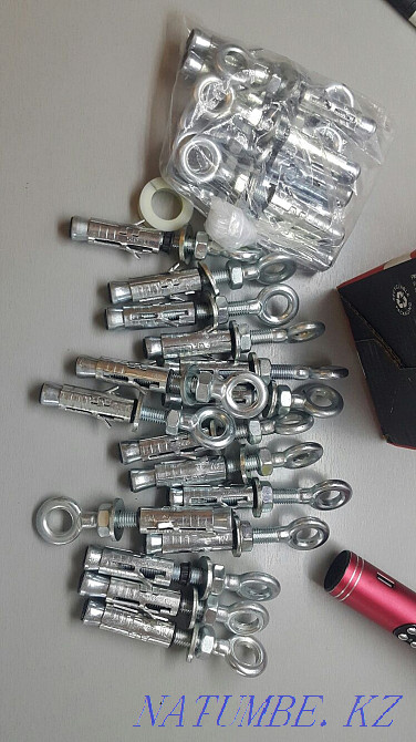 Анкера 16х65 мм М10 болты, крепеж оцинкованный троса и тд. Астана - изображение 1