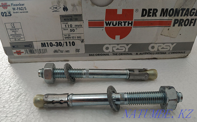 Anchor bolt wedge: W?RTH M10-30/110 under concrete. Made in: Germany Astana - photo 2