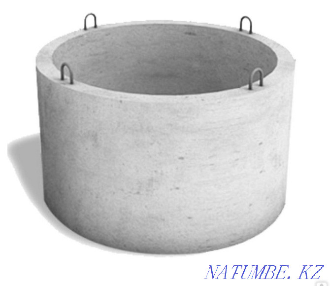 Бетонные кольца, крышки, днища для канализации, лотки Боралдай - изображение 1