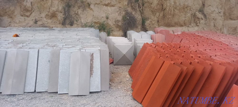 Козырьки дорожный бордюр Поребрики тротуарные козырьки для Тумбы Шымкент - изображение 2