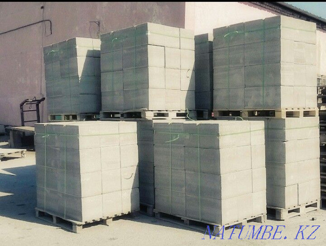 High-quality non-autoclaved gas blocks, size 60x30x15 cm. Almaty - photo 2