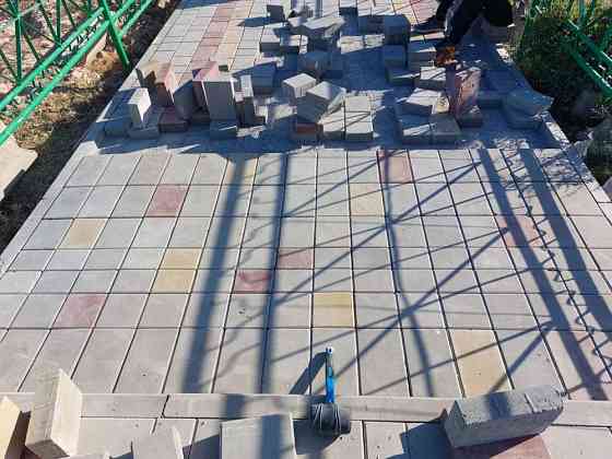 Брусчатка, тротуарная плитка вибропрессованная Shymkent