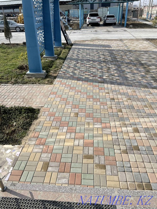 Брусчатка, тротуарная плитка вибропрессованная Шымкент - изображение 8