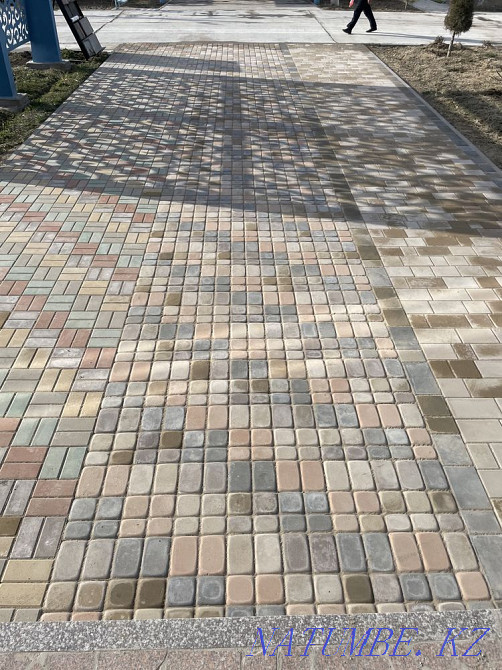 Брусчатка, тротуарная плитка вибропрессованная Шымкент - изображение 7