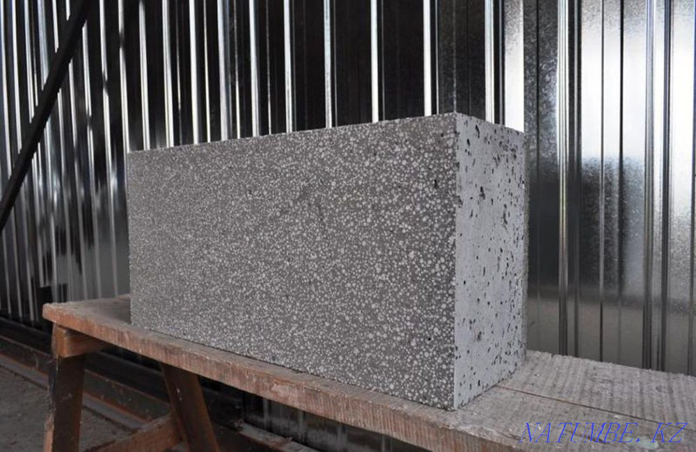 Polystyrene concrete gas block heat block foam block Almaty - photo 1