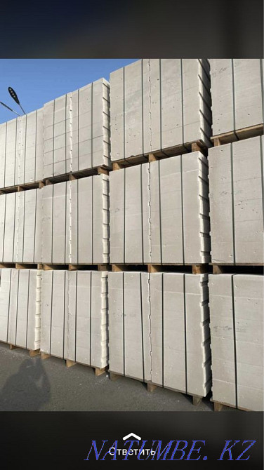 Газоблок Теплоблок автоклавный Газаблок Пеноблок Кирпич Газобетон Отеген батыра - изображение 3