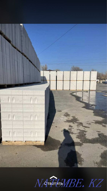 Газоблок Теплоблок автоклавный Газаблок Пеноблок Кирпич Газобетон Отеген батыра - изображение 1
