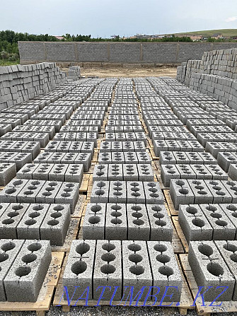 Шлакоблок строительный прессованный гладкий от 110тг Шымкент - изображение 2