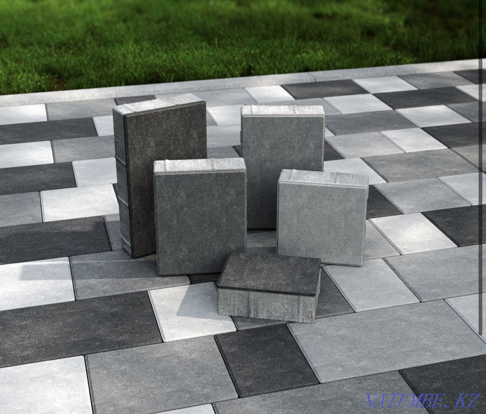Брусчатка , поребрик, тротуарная плитка Шымкент - изображение 2
