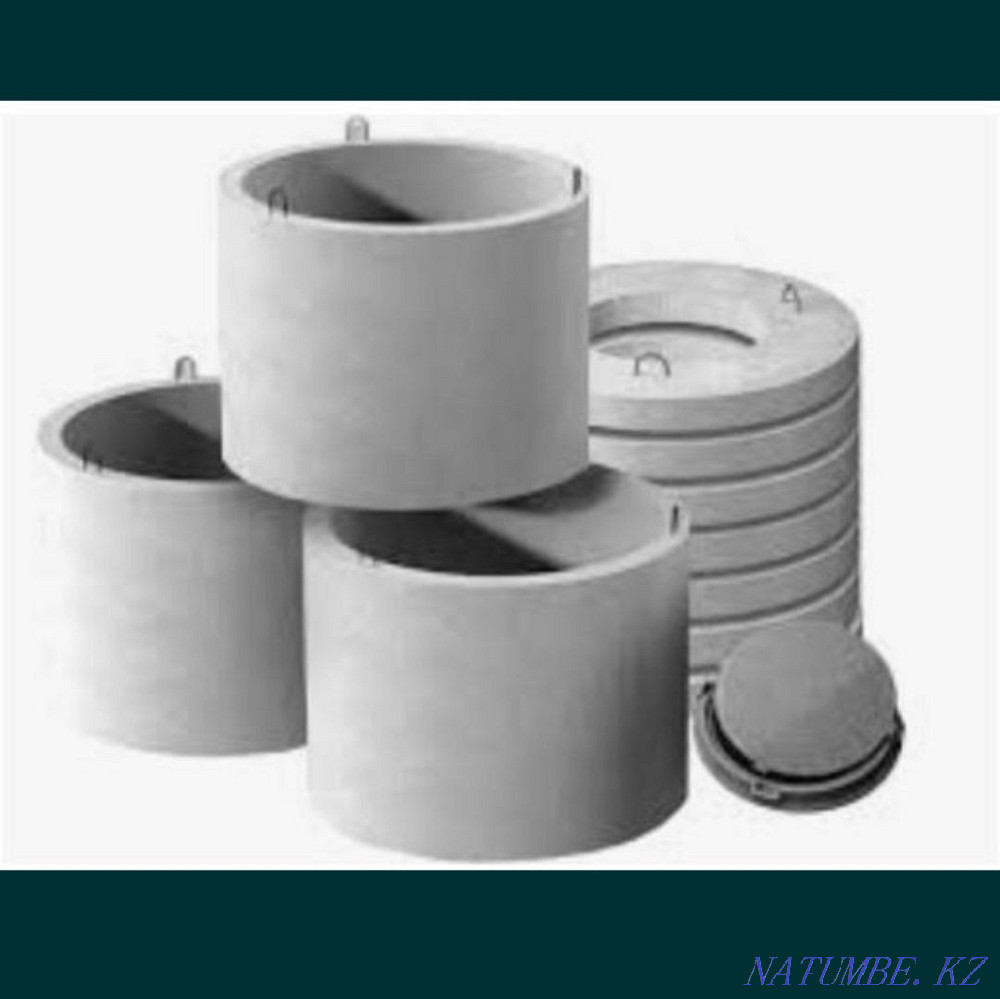 Reinforced, sewer rings, covers, manholes, bottom Semey - photo 1