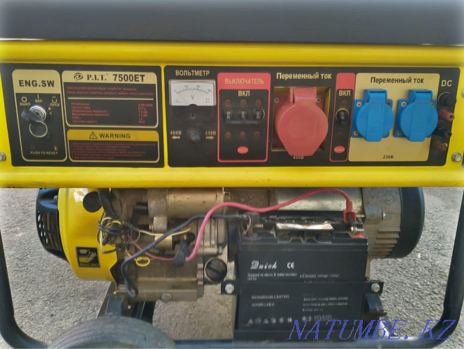 Gasoline generator 7.5 kW 2/x and 3/x phase Almaty - photo 1