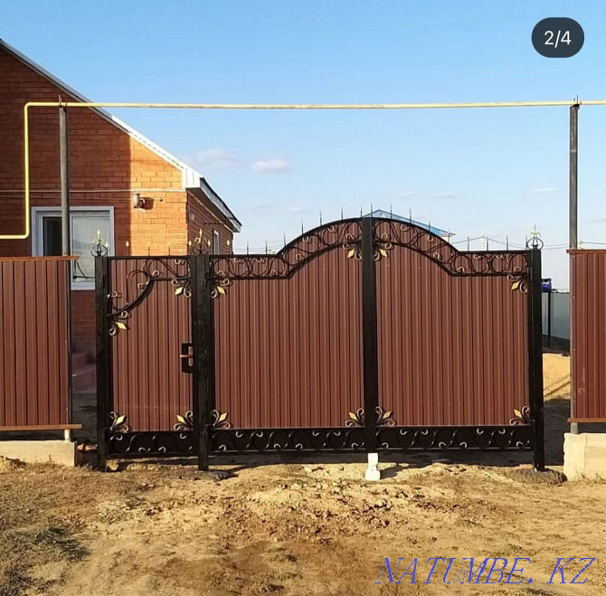 #1Workshop Aktobe/Gate.Gate.Canopy.Railing.Fence.Fence.  - photo 6