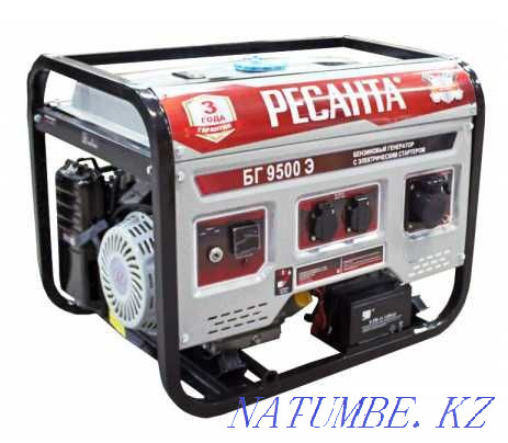 Бензин электр генераторы BG-9500 E Resanta. Бөліп төлеу жоспары  Қарағанды - изображение 1
