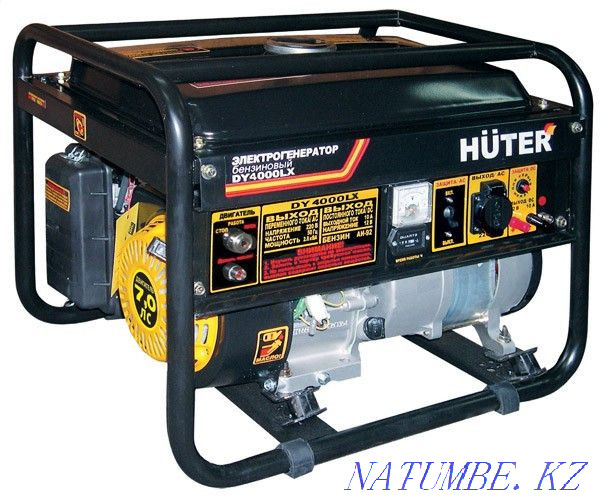 Gasoline generator HUTER DY4000LX with manual and electric starter Almaty - photo 1