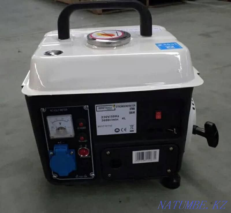 Portable gasoline generator Bison, 220V/750W, 12V/8A Almaty - photo 2