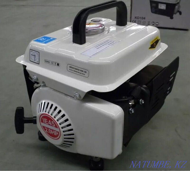 Portable gasoline generator Bison, 220V/750W, 12V/8A Almaty - photo 1