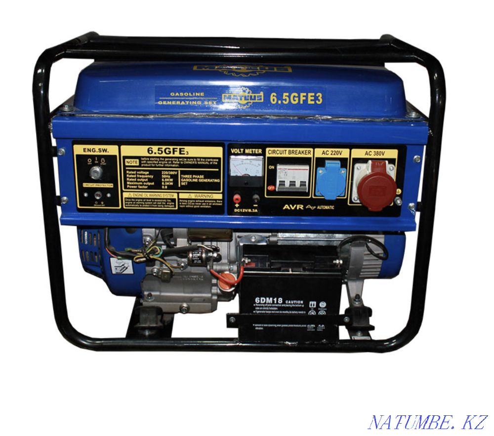 Бензиновый генератор 6.5 кВт с АВР Алматы - изображение 1