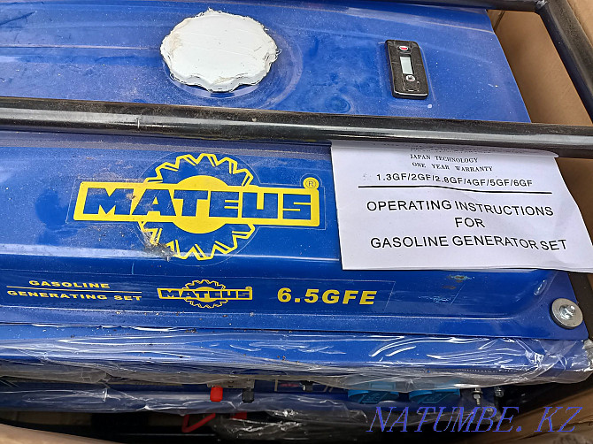 Electric generator gasoline MATEUS 6.5 kV new Aqtau - photo 1