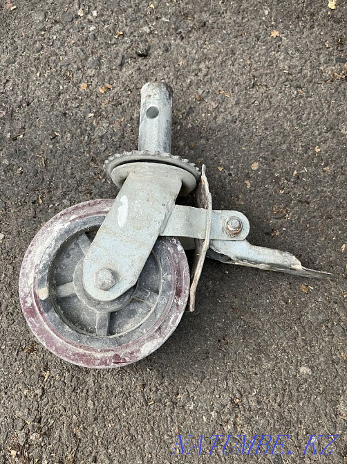 Wheels for scaffolding, on construction wheels in good condition. With stopper Almaty - photo 1