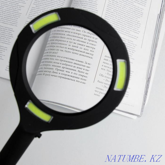 Magnifier manual round 90 mm-3X with LED light, BL-9033 Almaty - photo 3