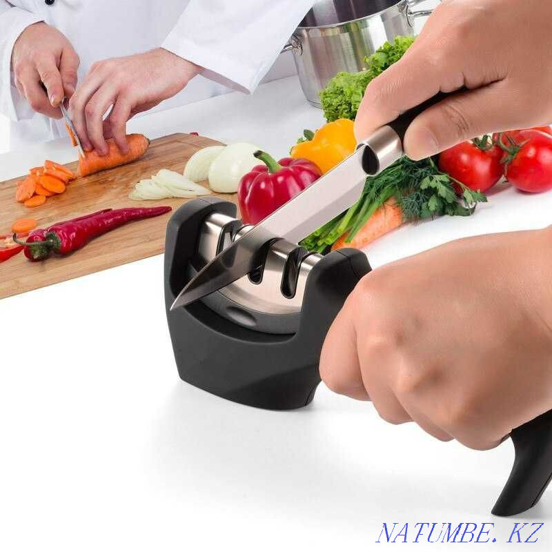 Manual knife sharpener 3 in 1. Almaty - photo 2