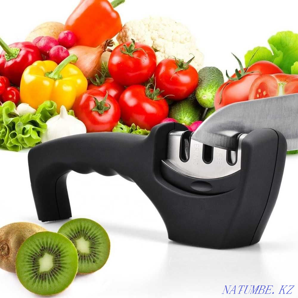Manual knife sharpener 3 in 1. Almaty - photo 1