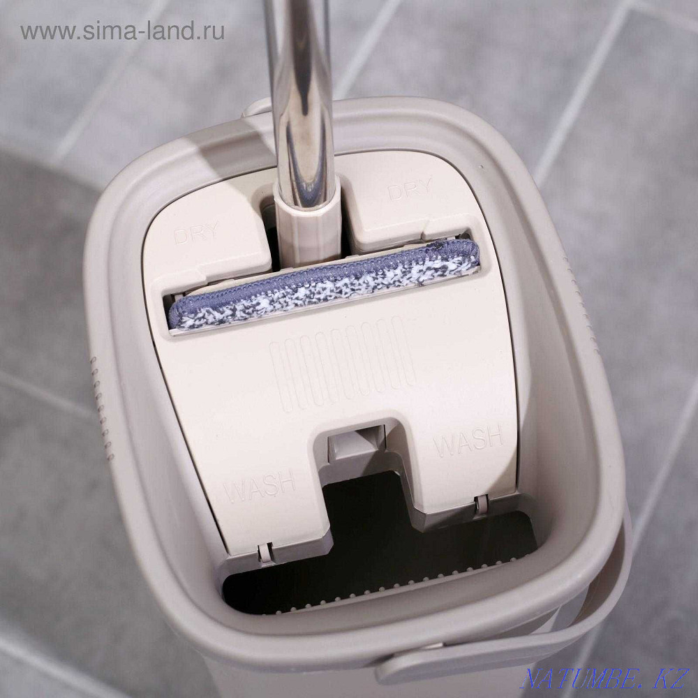 уборка Швабра Ведро с центрифуга швабры насадка насадки швабру отжим Петропавловск - изображение 3