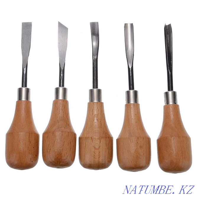 Hand tool for wood carving 5 pcs. Almaty - photo 5