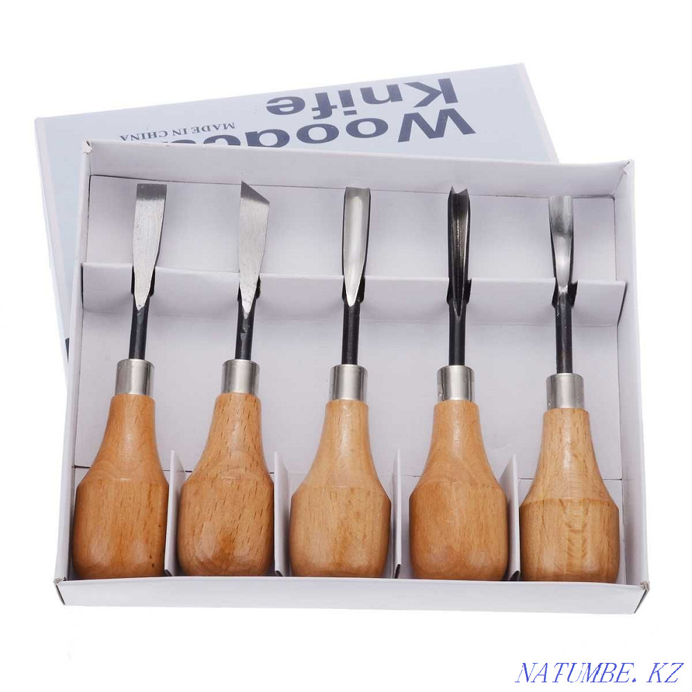 Ручной инструмент для резьбы по дереву 5 шт. Алматы - изображение 2