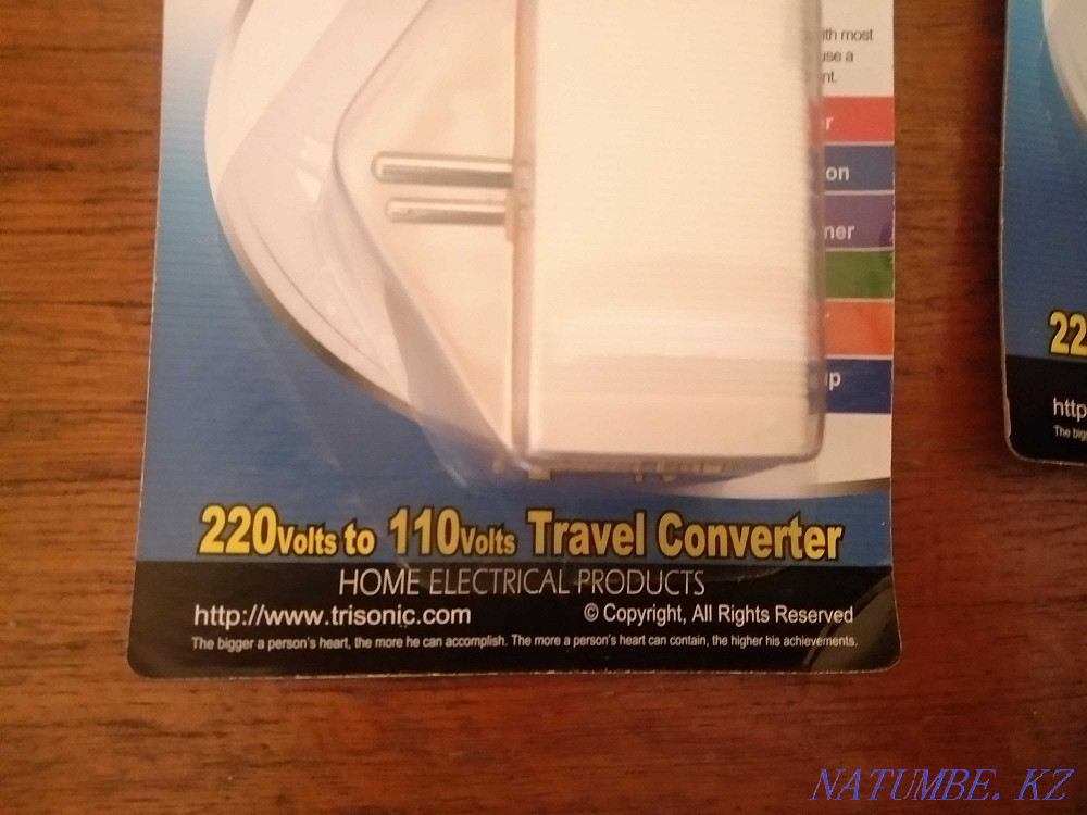 220в-110в адаптері төмендететін трансформатордың қуат көзінің түрлендіргіші  Алматы - изображение 2