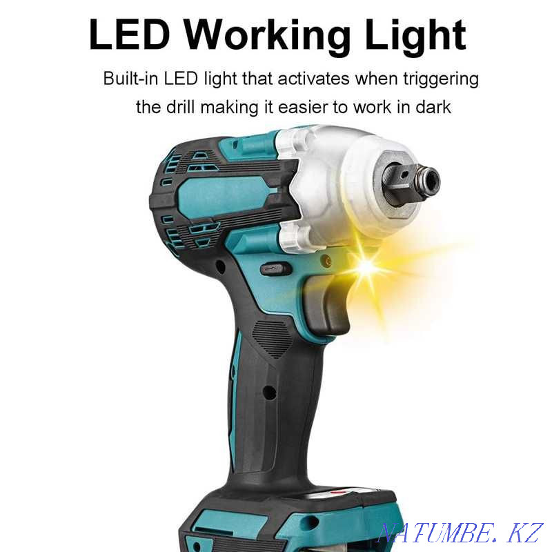 Impact wrench + Battery 2pcs + Plastic case + Charger 1pc Makita design Pavlodar - photo 4