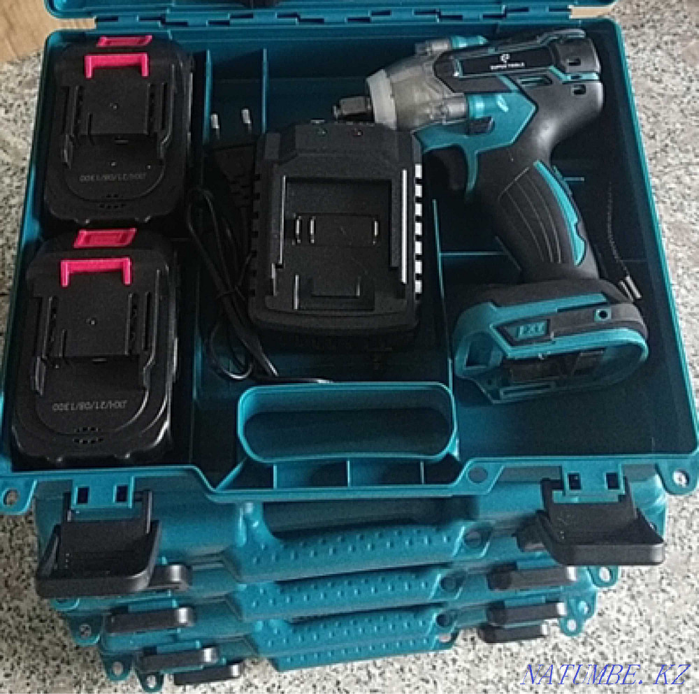 Impact wrench + Battery 2pcs + Plastic case + Charger 1pc Makita design Pavlodar - photo 2