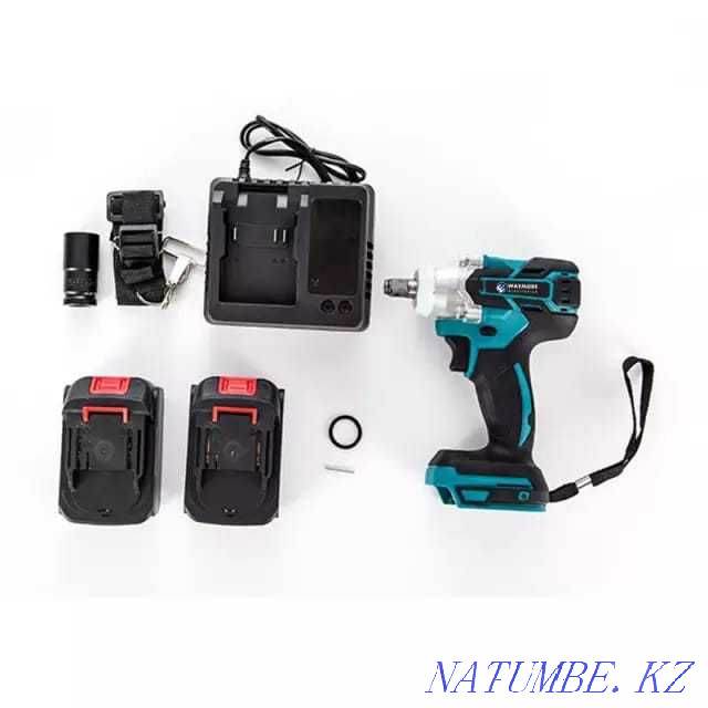 Impact wrench + Battery 2pcs + Plastic case + Charger 1pc Makita design Pavlodar - photo 6