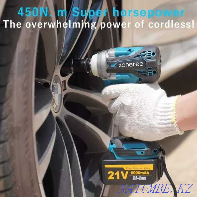 Болтовёрт + Батарея 2шт, стиль - Макита. Мощность 450Ньютон / Доставка Алматы - изображение 4