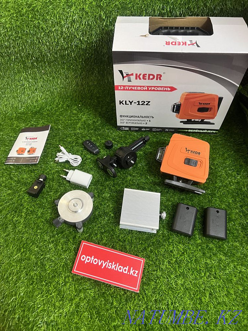 Лазерный уровень 3д , 12 линий ,Оригинал + 2шт батарейки. Алматы - изображение 2