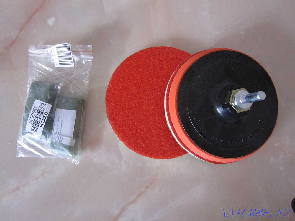 Насадка для дрели и УШМ мягкая и 2 круга Алматы - изображение 1