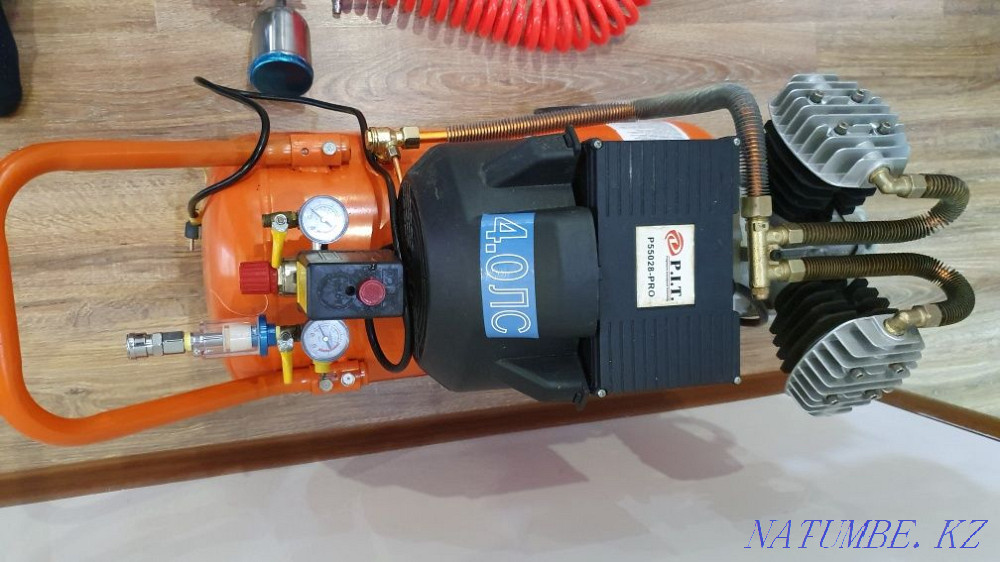 Компрессор двухцилиндровый 385л/м Жумыскер - изображение 2