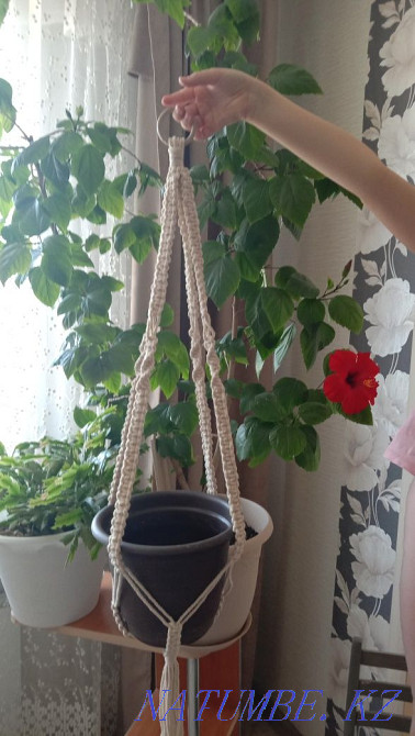 Macrame planter hanging for flowers Aqtobe - photo 1