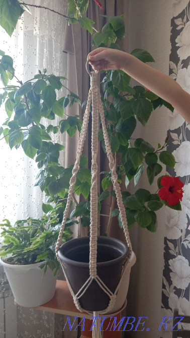 Macrame planter hanging for flowers Aqtobe - photo 5