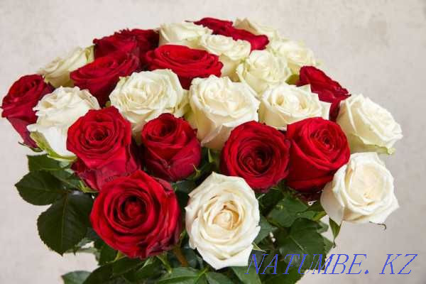 Розы Тюльпаны Евро букеты 101 Роза Доставка Цветов по Астане 10 Астана - изображение 1