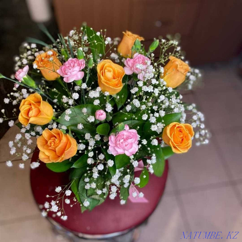 Flower boxes • Bouquets • Roses • Hyacinth • Flower delivery No. 85 Astana - photo 3