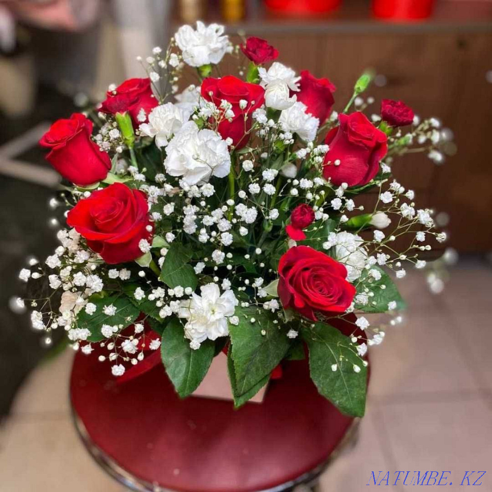 Flowers in boxes! We are accepting pre-orders on March 8th. Delivery No. 77 Astana - photo 2