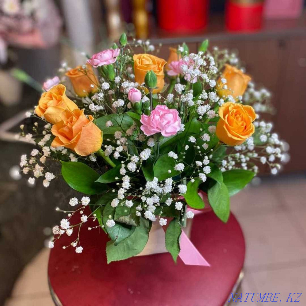 Flowers in boxes! We are accepting pre-orders on March 8th. Delivery No. 77 Astana - photo 4